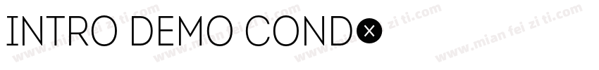 Intro Demo Cond字体转换